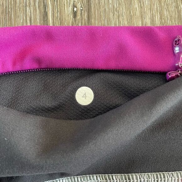 Lululemon Speed Tight Ill Pigment Wave Multi / Black / Regal Plum - Size: 4 - Picture 5 of 9
